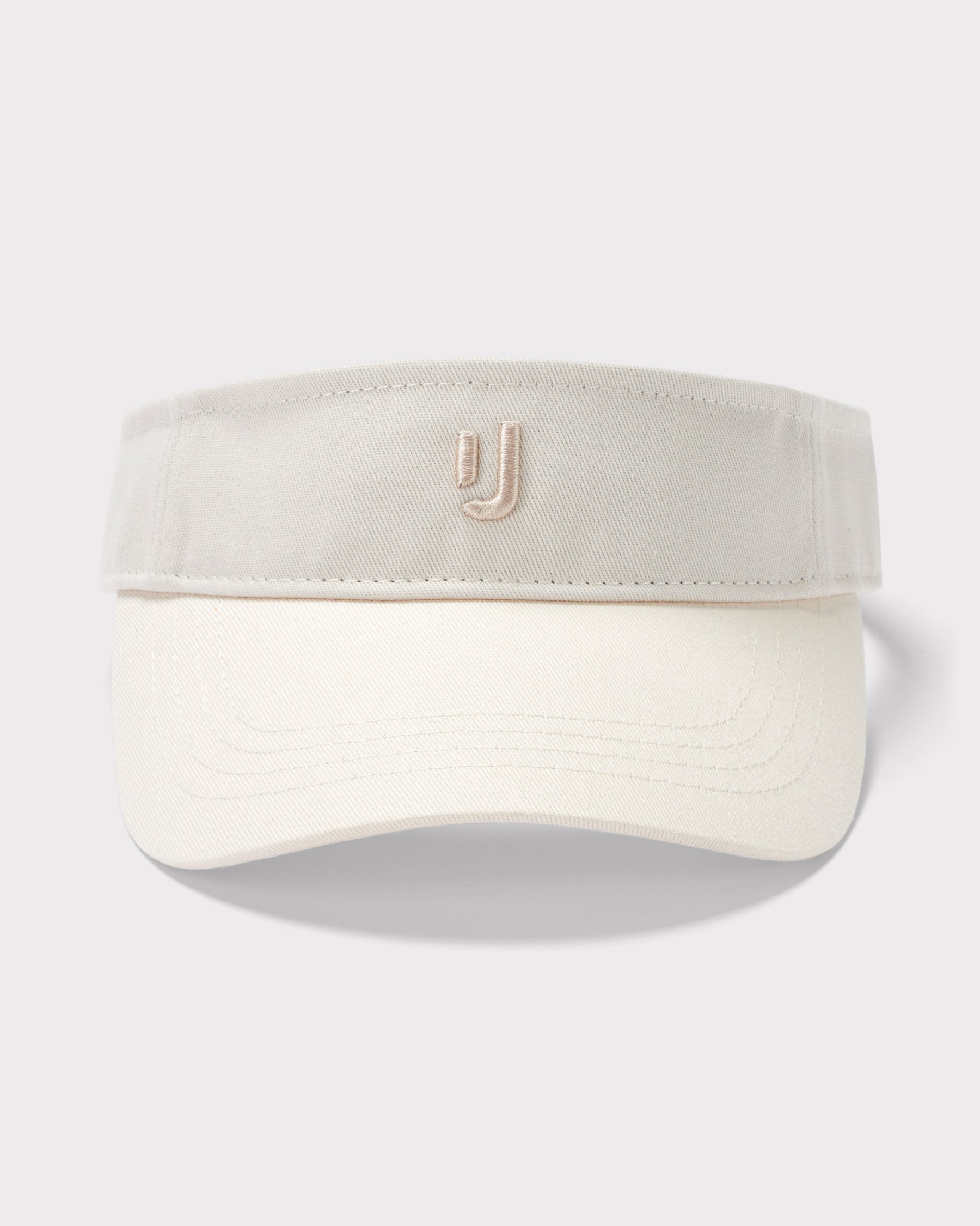 Cremefarbiger Sun Visor 'Terry' mit besticktem 'J' Logo von Johnny Urban