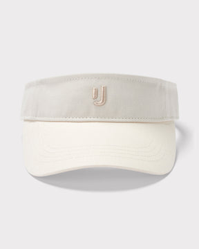 Cremefarbiger Sun Visor 'Terry' mit besticktem 'J' Logo von Johnny Urban