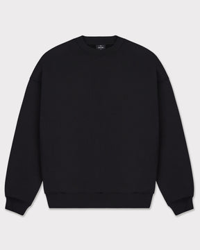 Schwarzer Oversized Crewneck-Pullover 'Carter' von Johnny Urban mit gerippten Bündchen
