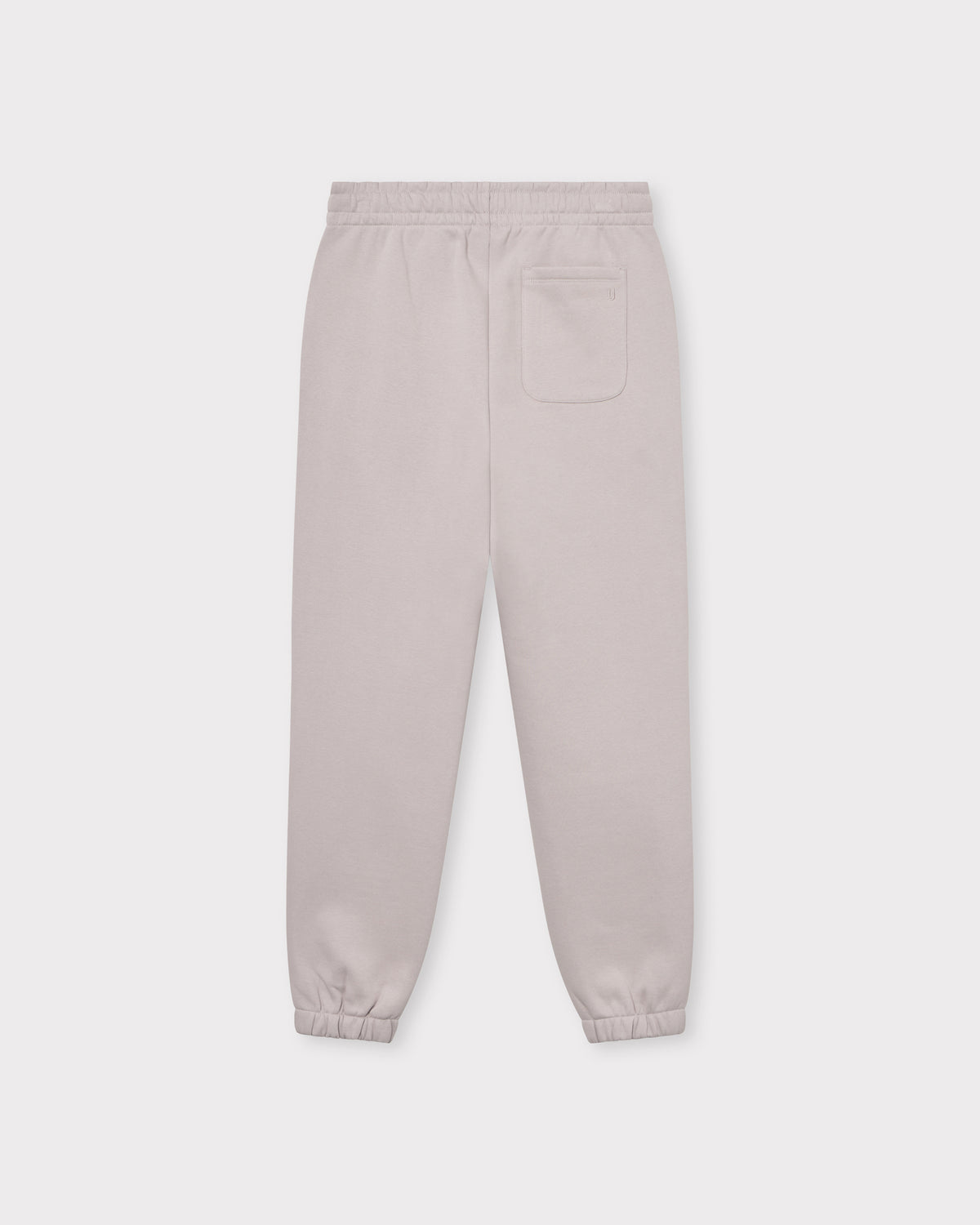 Unisex-Jogginghose 'Owen' in Grau-Beige mit elastischem Bund und elastischen Bündchen am Knöchel, Rückentasche rechts