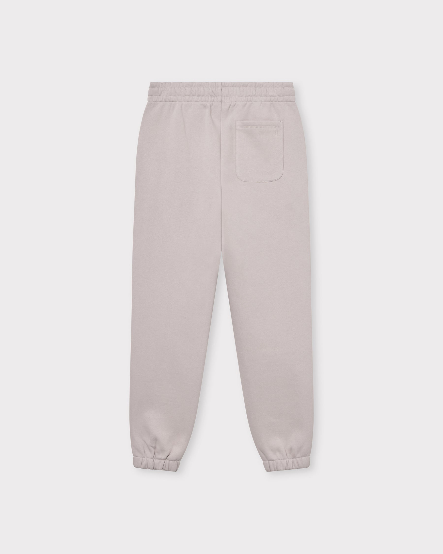 Unisex-Jogginghose 'Owen' in Grau-Beige mit elastischem Bund und elastischen Bündchen am Knöchel, Rückentasche rechts