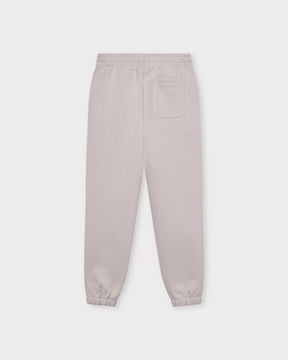 Unisex-Jogginghose 'Owen' in Grau-Beige mit elastischem Bund und elastischen Bündchen am Knöchel, Rückentasche rechts