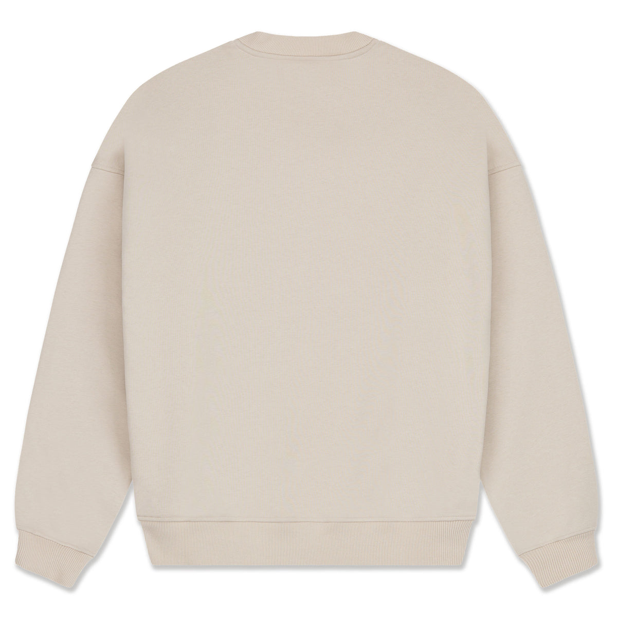 Beiger Oversized-Crewneck-Pullover ohne Aufdruck von Johnny Urban
