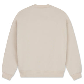 Beiger Oversized-Crewneck-Pullover ohne Aufdruck von Johnny Urban