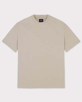 Sandfarbenes Oversize-T-Shirt 'Sammy Butterfly' von Johnny Urban mit rundem Ausschnitt