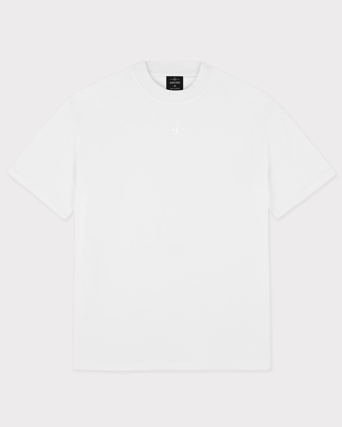Weißes oversized T-Shirt 'Sammy Butterfly' von Johnny Urban mit kleinem Logo am Hals