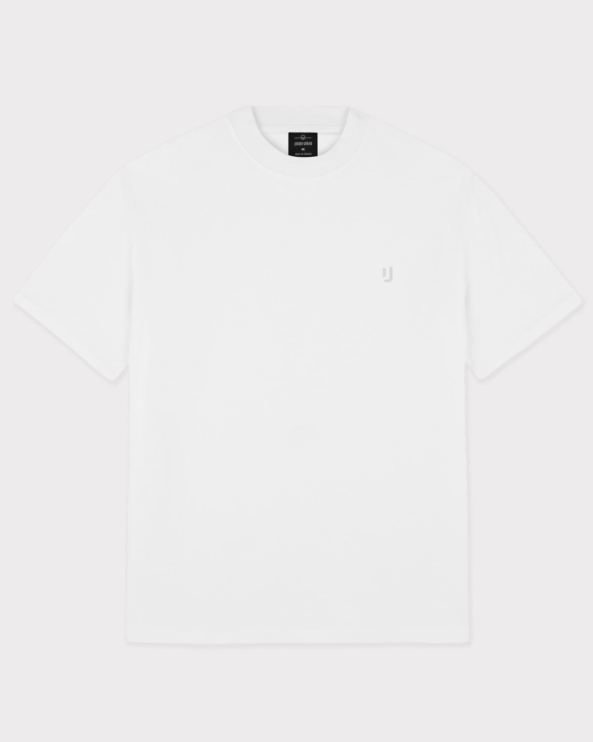 Weißes oversized T-Shirt Sammy Lava mit kleinem Logo auf der Brust