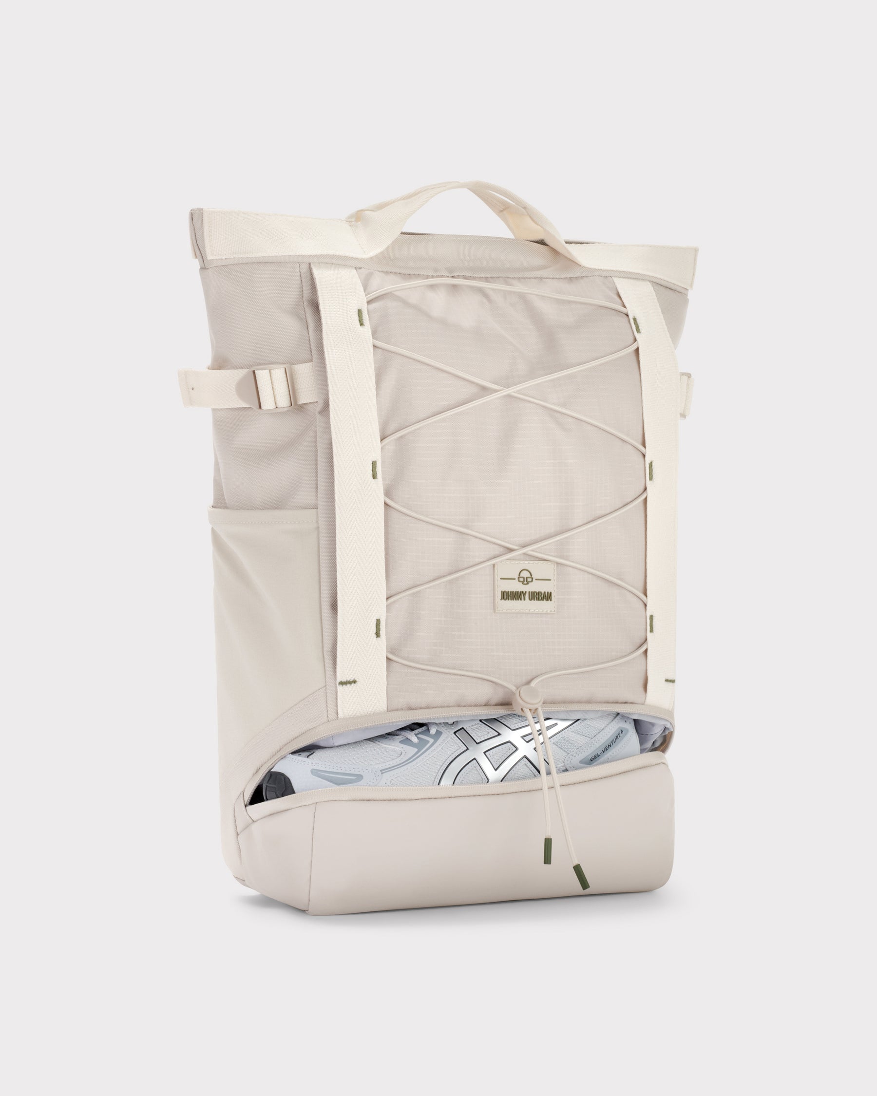 Beiger Johnny Urban Rucksack 'Harper' mit Schuhfach und elastischem Gepäcknetz