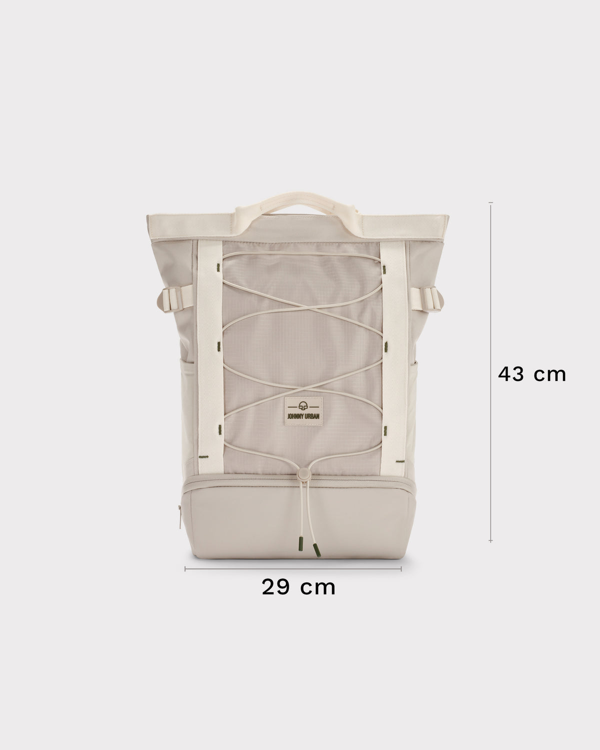 Beiger Tagesrucksack 'Harper' mit Frontfach und verstellbaren Gurten, 43 cm hoch, 29 cm breit