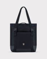 Schwarze Johnny Urban Tote Bag 'Jessy' mit langen Henkeln, Fronttasche und Schnallen