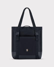 Schwarze Johnny Urban Tote Bag 'Jessy' mit langen Henkeln, Fronttasche und Schnallen