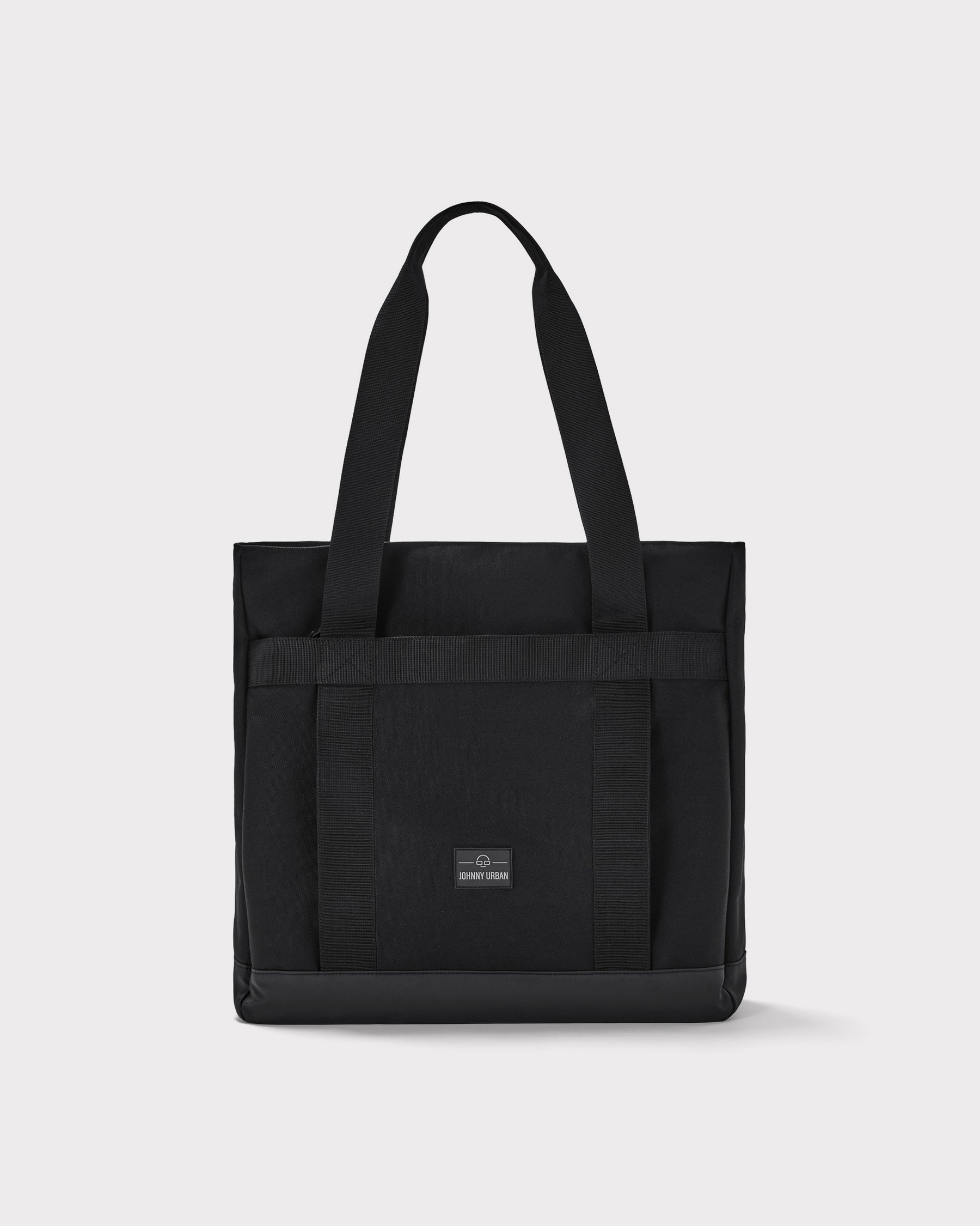 Schwarze Johnny Urban Shopper-Tasche 'Kim' aus robustem Material mit langen Tragegriffen