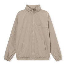 Beige Übergangsjacke 'Lennon' mit geschlossenem Reißverschluss, Stehkragen und elastischen Bündchen