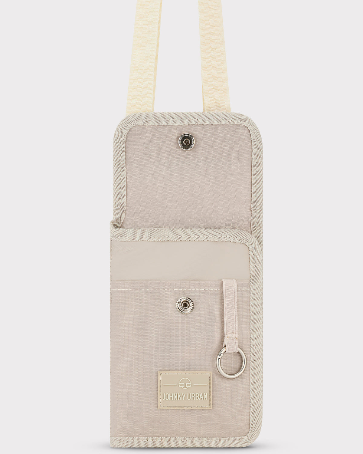 Beige Umhängeportemonnaie 'Troy' von Johnny Urban mit Klappverschluss und Schlüsselring