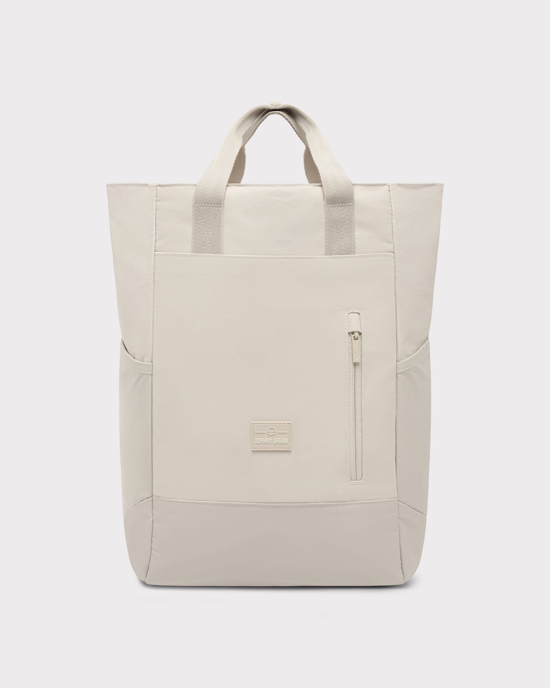 Sandfarbene Wickeltasche 'Blair' von Johnny Urban mit Vorderfach und Tragegriffen