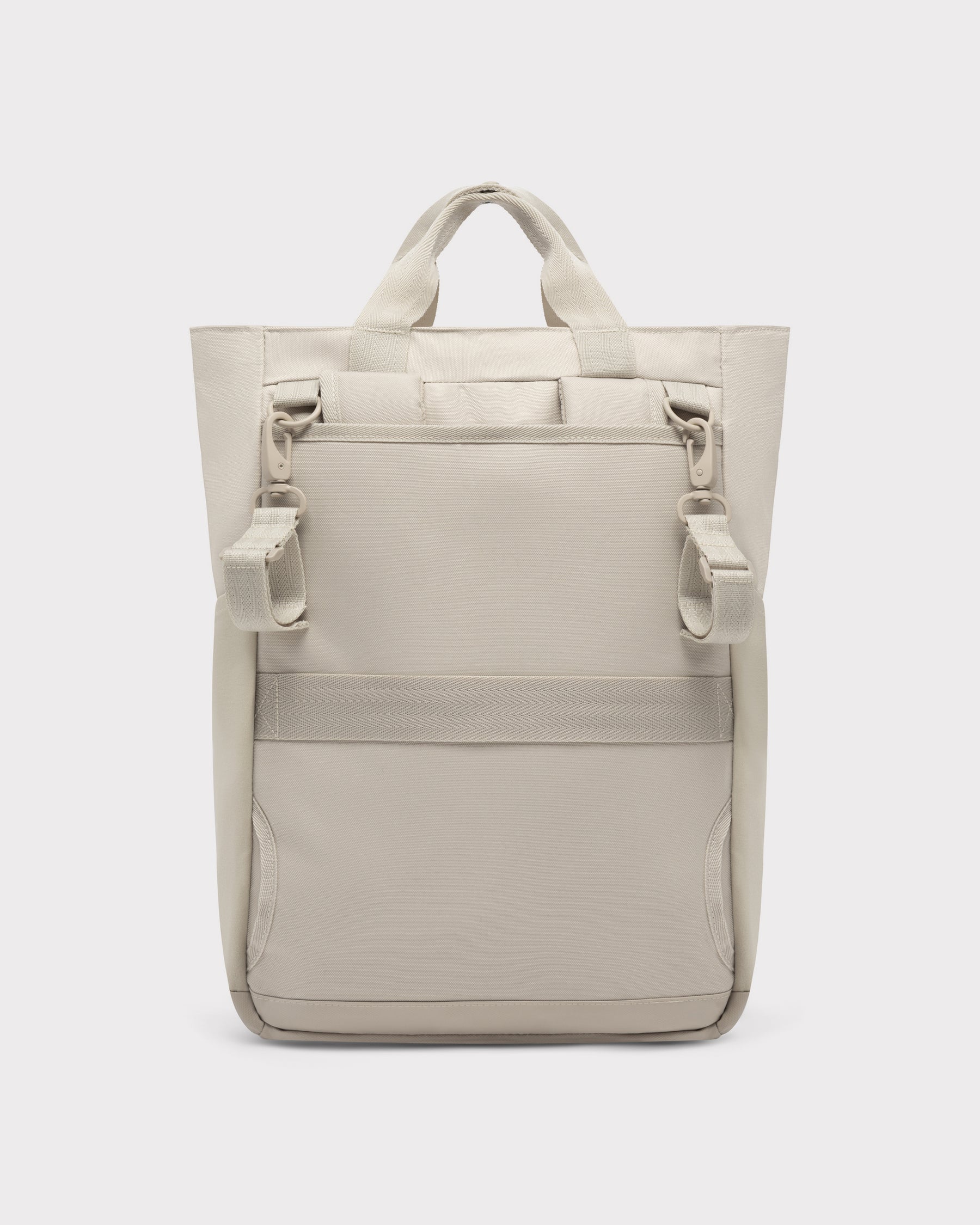 Beige Wickeltasche 'Blair' mit zwei kurzen Tragegriffen und abnehmbaren Schultergurten