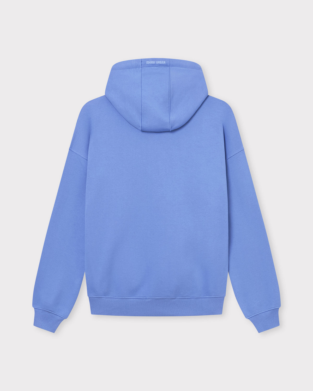 Oversized Zip Hoodie 'Caleb' von Johnny Urban in Blau-Lila mit Kapuze und gerippten Bündchen