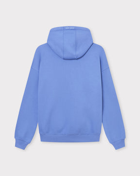 Oversized Zip Hoodie 'Caleb' von Johnny Urban in Blau-Lila mit Kapuze und gerippten Bündchen