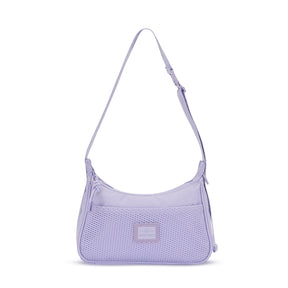 Lila Handtasche 'Maddy' mit verstellbarem Schulterriemen und Netzvordertasche von Johnny Urban