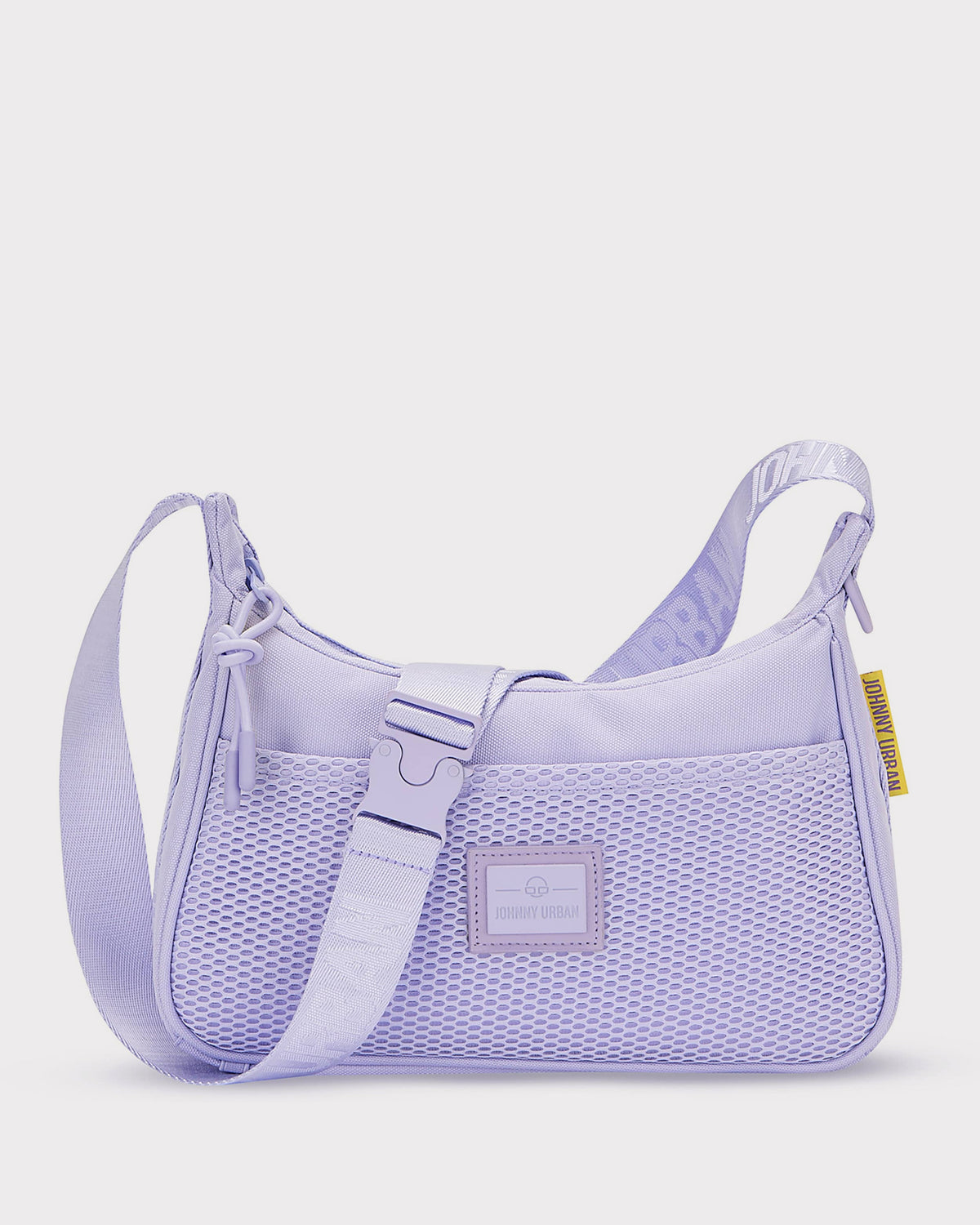 Handtasche 'Maddy' von Johnny Urban in lila mit Mesh-Fronttasche und verstellbarem Schulterriemen