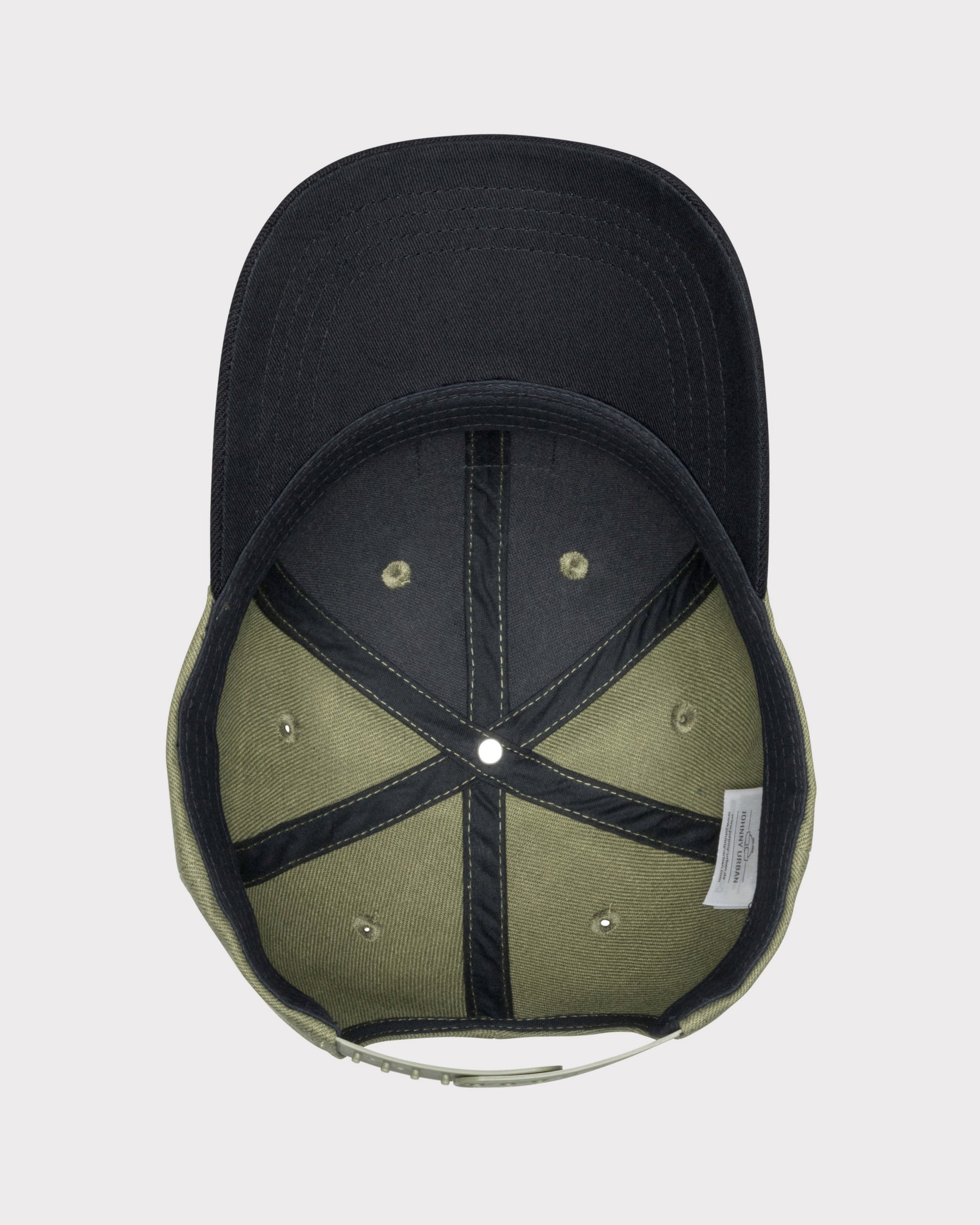 Curved Baseball-Cap 'Dean' von Johnny Urban in grün-schwarz von innen mit verstellbarem Riemen