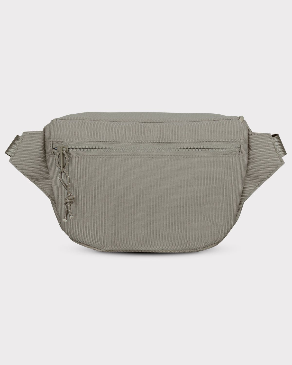 Nachhaltige Bauchtasche 'Ben' in grauem Stoff mit Reißverschluss vorne und verstellbarem Gurt