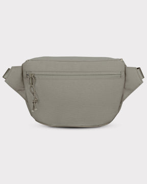 Nachhaltige Bauchtasche 'Ben' in grauem Stoff mit Reißverschluss vorne und verstellbarem Gurt