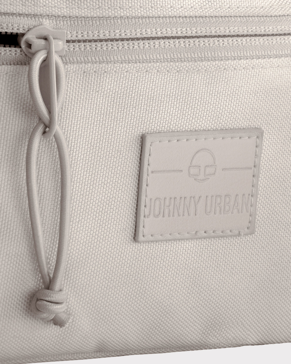 Beige Bauchtasche 'Erik Small' von Johnny Urban mit Reißverschluss und Logoemblem aus Stoff