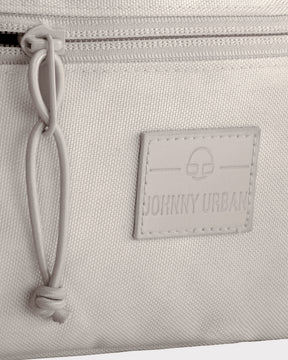 Beige Bauchtasche 'Erik Small' von Johnny Urban mit Reißverschluss und Logoemblem aus Stoff