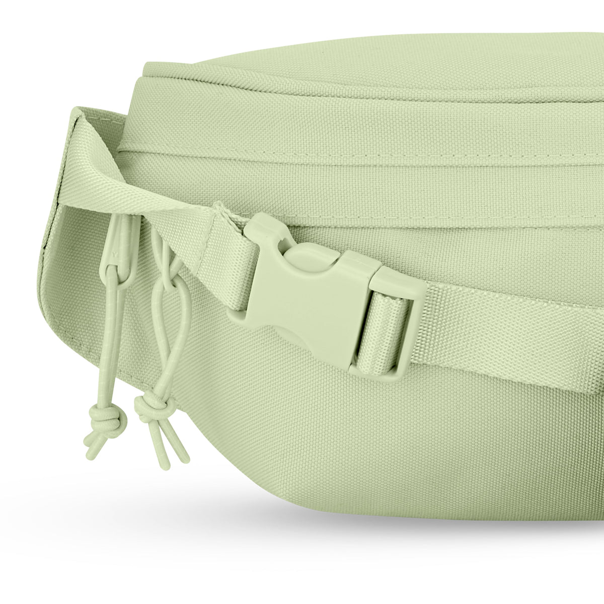 Bauchtasche Tom in hellem Stoff mit verstellbarem Gurt und doppeltem Reißverschluss