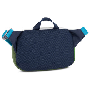 Kinder Bauchtasche 'Felix' mit blauem, gepolstertem Rückenteil und verstellbarem Gürtel mit türkisfarbenen Riemen