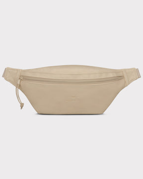 Beige Bauchtasche 'Toni' aus Kunstleder mit Reißverschluss und verstellbarem Gurt
