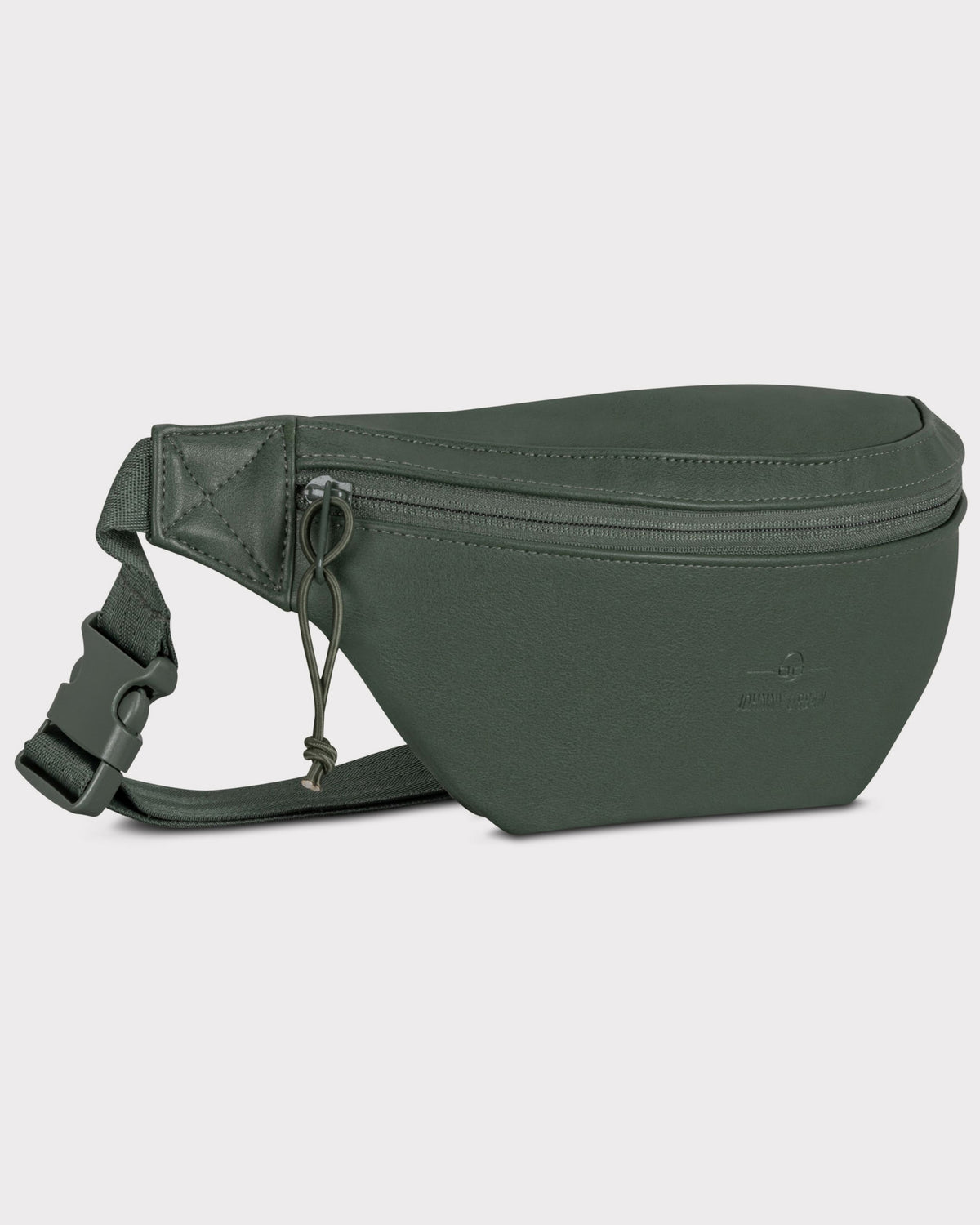 Grüne Bauchtasche 'Toni' aus Kunstleder mit Reißverschluss und verstellbarem Gurt