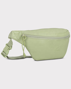 Bauchtasche 'Toni' aus Kunstleder in hellem Lime mit Reißverschluss und verstellbarem Gurt