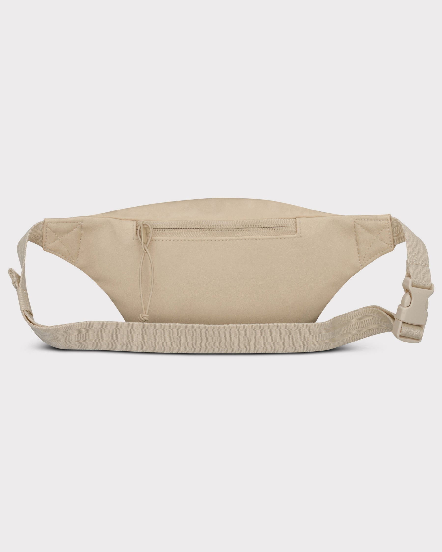 Beige Bauchtasche 'Toni' aus Kunstleder mit Reißverschluss und verstellbarem Gurt