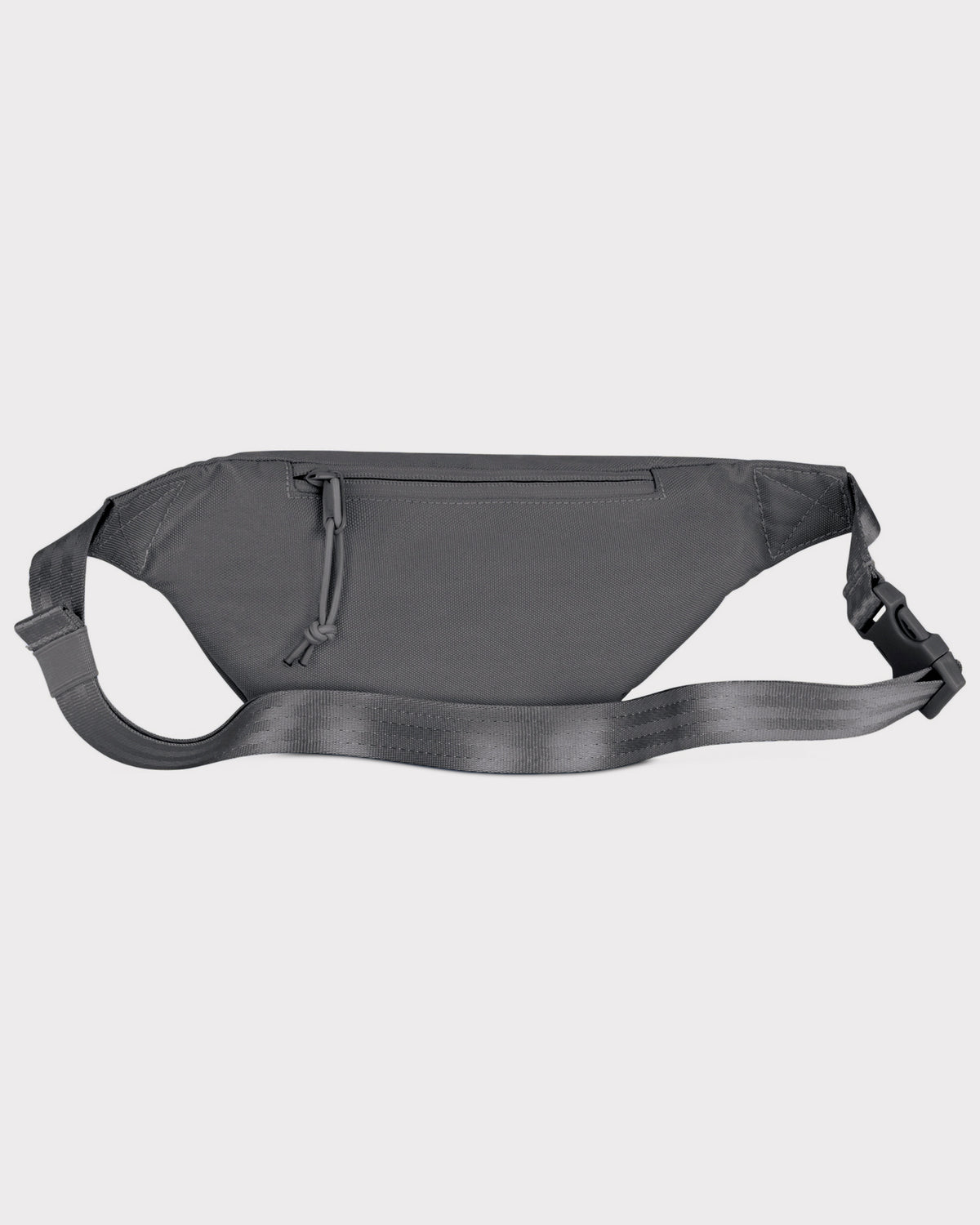 Dunkelgraue Bauchtasche 'Erik Small' aus robustem Material mit Reißverschluss vorne und verstellbarem Gurt