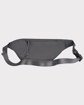 Dunkelgraue Bauchtasche 'Erik Small' aus robustem Material mit Reißverschluss vorne und verstellbarem Gurt