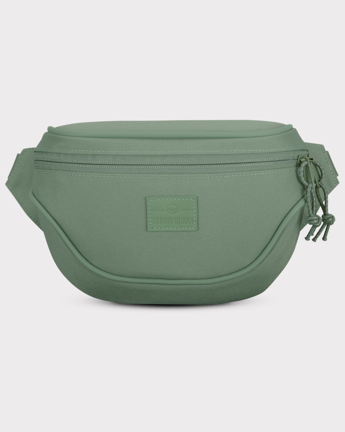 Grüne Bauchtasche 'Ben' von Johnny Urban mit Reißverschlüssen und Logo vorne