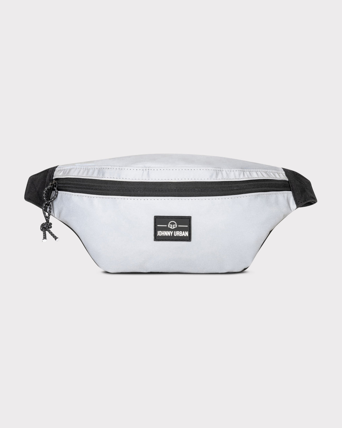 Reflektierende Bauchtasche 'Erik Small' von Johnny Urban mit schwarzem Reißverschluss und verstellbarem Gurt