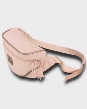Rosa Bauchtasche 'Ben' mit zwei Reißverschlüssen, verstellbarem Gurt und Lederlogo von Johnny Urban