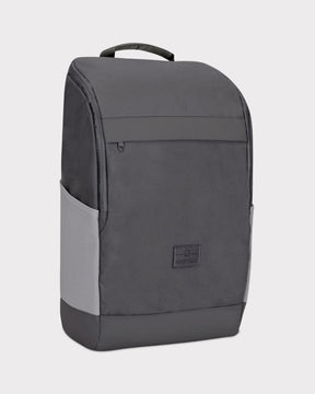 Grauer Business-Rucksack 'Jasper' von Johnny Urban mit seitlichen Taschen und Tragegriff