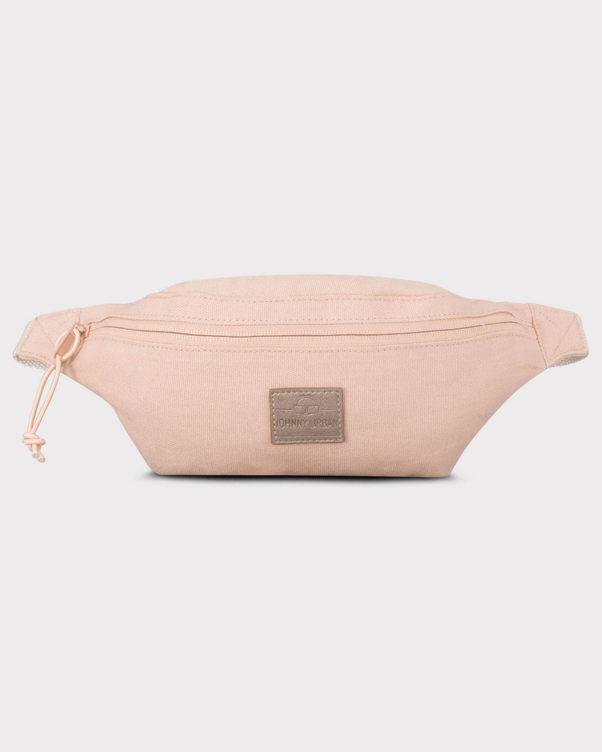 Rosa Canvas-Bauchtasche 'Toni' von Johnny Urban mit Reißverschluss und Logo-Patch