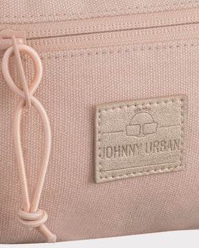 Rosa Bauchtasche 'Toni' aus Canvas mit Reißverschluss und goldfarbenem Johnny Urban Logo