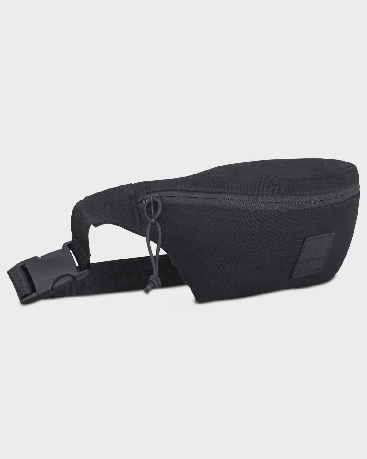 Schwarze Canvas-Bauchtasche 'Toni' für Herren mit Reißverschluss und verstellbarem Gurt