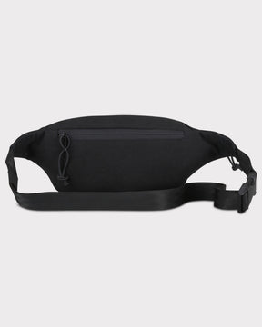 Schwarze Canvas-Bauchtasche 'Toni' mit Reißverschluss und verstellbarem Gurt