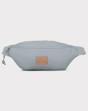 Graue Canvas-Bauchtasche 'Toni' von Johnny Urban mit Reißverschluss und Lederlogo