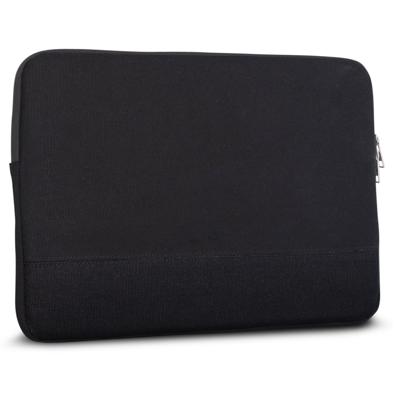 Schwarze Canvas-Laptophülle für 12-15 Zoll Geräte mit Reißverschluss