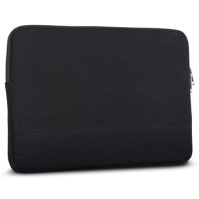 Schwarze Canvas-Laptophülle für 12-15 Zoll Geräte mit Reißverschluss
