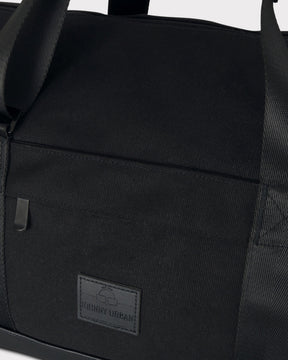 Schwarzer Canvas-Leder Weekender 'Paul' mit doppelten Tragegriffen und Johnny Urban Logo