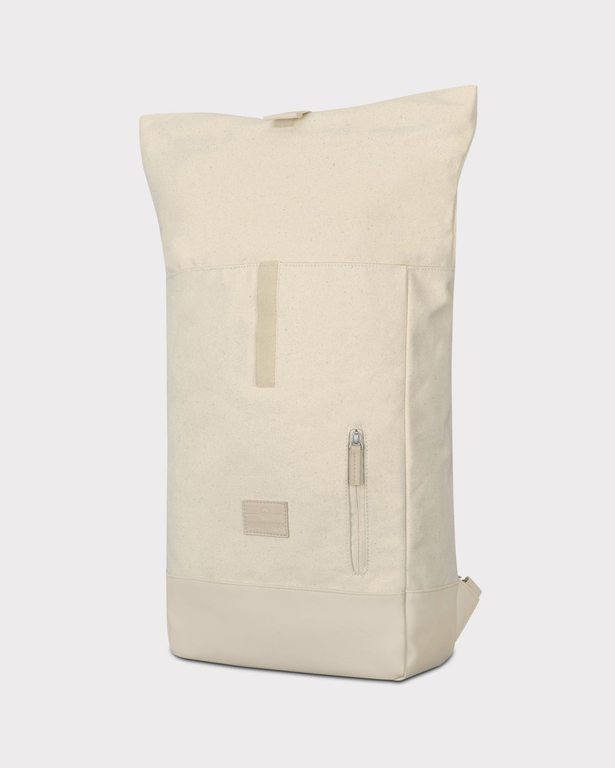 Johnny Urban Rolltop Rucksack 'Adam Medium' in offwhite aus Canvas und Lederboden